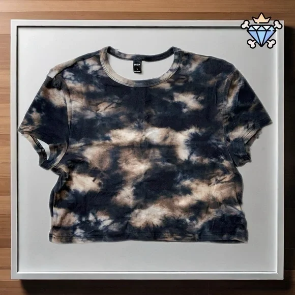 SHEIN MEN FITTED SHORT SLEEVE OMBRÉ TEE SIZE LARGE STREETWEAR LOUNGEWEAR - Picture 1 of 6